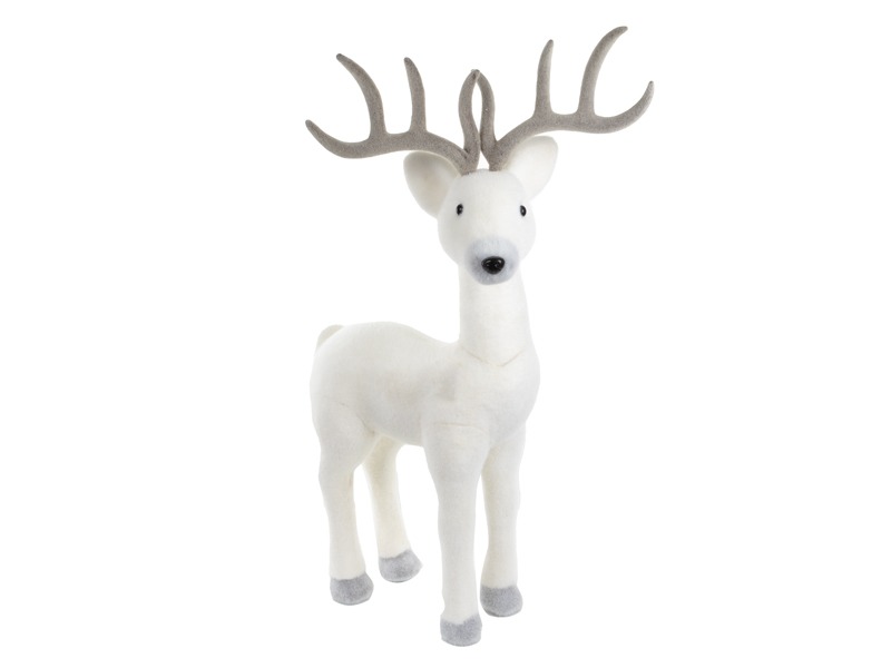 Декор New Year Lefard Олень 80 см білий (822-051) - Фото 1