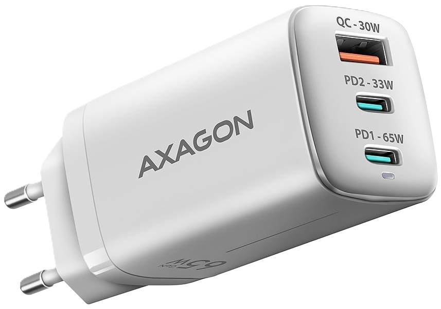 Купить Сетевое зарядное устройство AXAGON ACU-DPQ65W 3x port USB + dual USB-C 65W White (ACU-DPQ65W) - Фото 1 Сетевое зарядное устройство AXAGON ACU-DPQ65W 3x port USB + dual USB-C 65W White (ACU-DPQ65W) - Фото 1