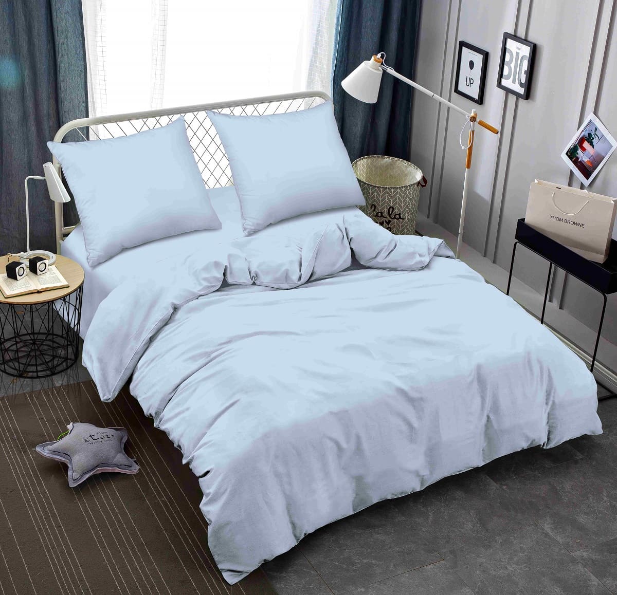 Комплект постельного белья Zastelli BLUE жатка 175х210 Голубой (20987) - Фото 1