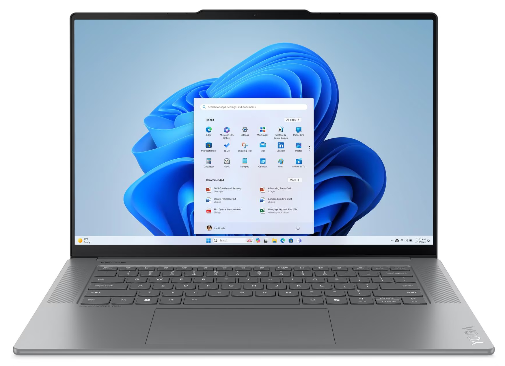 Ноутбук Lenovo Yoga Slim 7 15ILL9 (83HM005HRA) Luna Grey - Фото 1