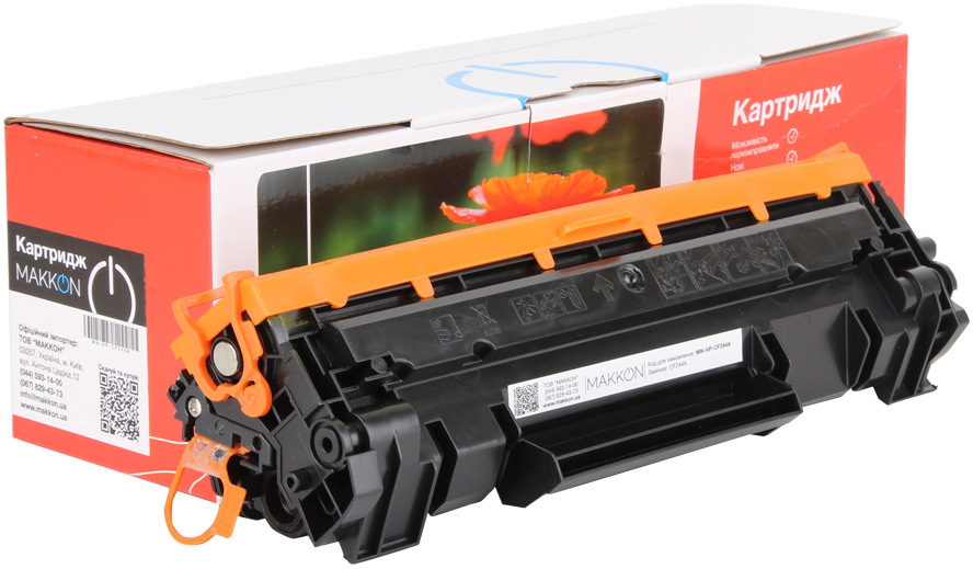 Картридж для лазерных принтеров/МФУ Makkon совместимый аналог HP CF244A (44A) (MN-HP-CF244A) - Фото 1