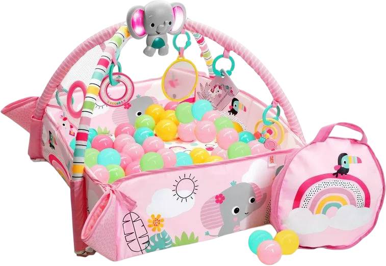 Розвиваючий килимок Bright Starts музичний 5 в 1 Your Way Ball Play Rainbow Tropics (12625)