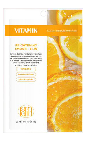 Маска для лица LAMELIN тканевая VITAMIN 23 гр (8809733217592) - Фото 1