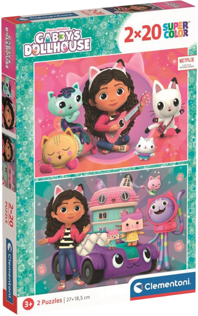 Купити Пазли (3-4 роки) Clementoni 2в1 Gabby`s Dollhouse 2 по 20 ел. (24802) - Фото 1 Пазли (3-4 роки) Clementoni 2в1 Gabby`s Dollhouse 2 по 20 ел. (24802) - Фото 1