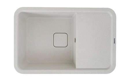 Мойка кухонная Platinum 7850 CUBE матовая Белая в точку - Фото 1