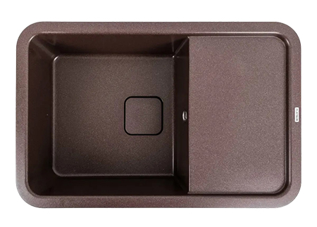 Мойка кухонная Platinum 7850 CUBE матовая Мокко - Фото 1