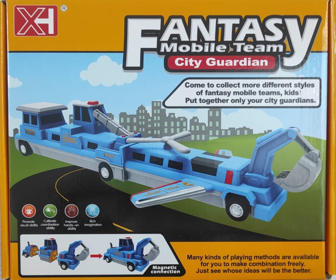 Магнитный конструктор для малышей XT транспорт 9 дет. (XH886) - Фото 1