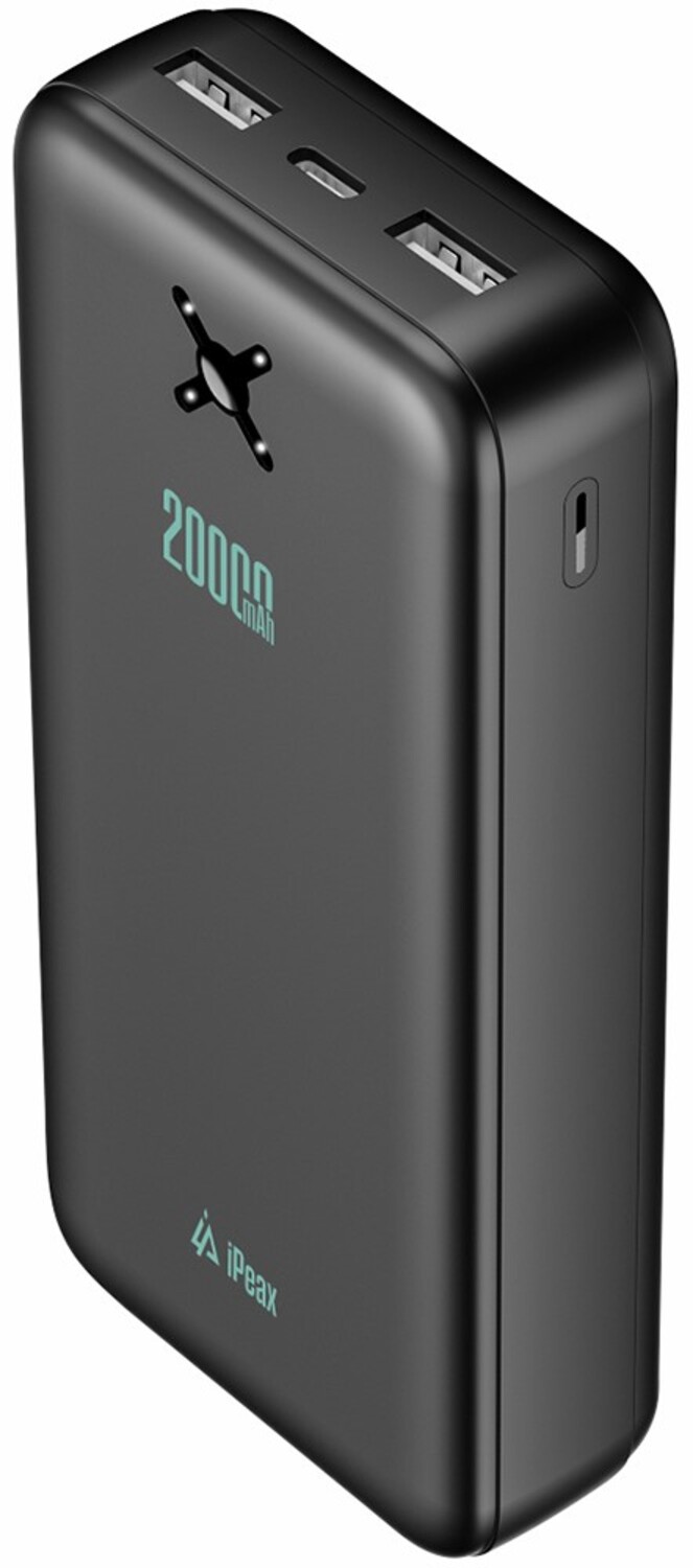 Батарея мобильная iPEAX 20000 mAh 10,5W Black (8595217491939) - Фото 1