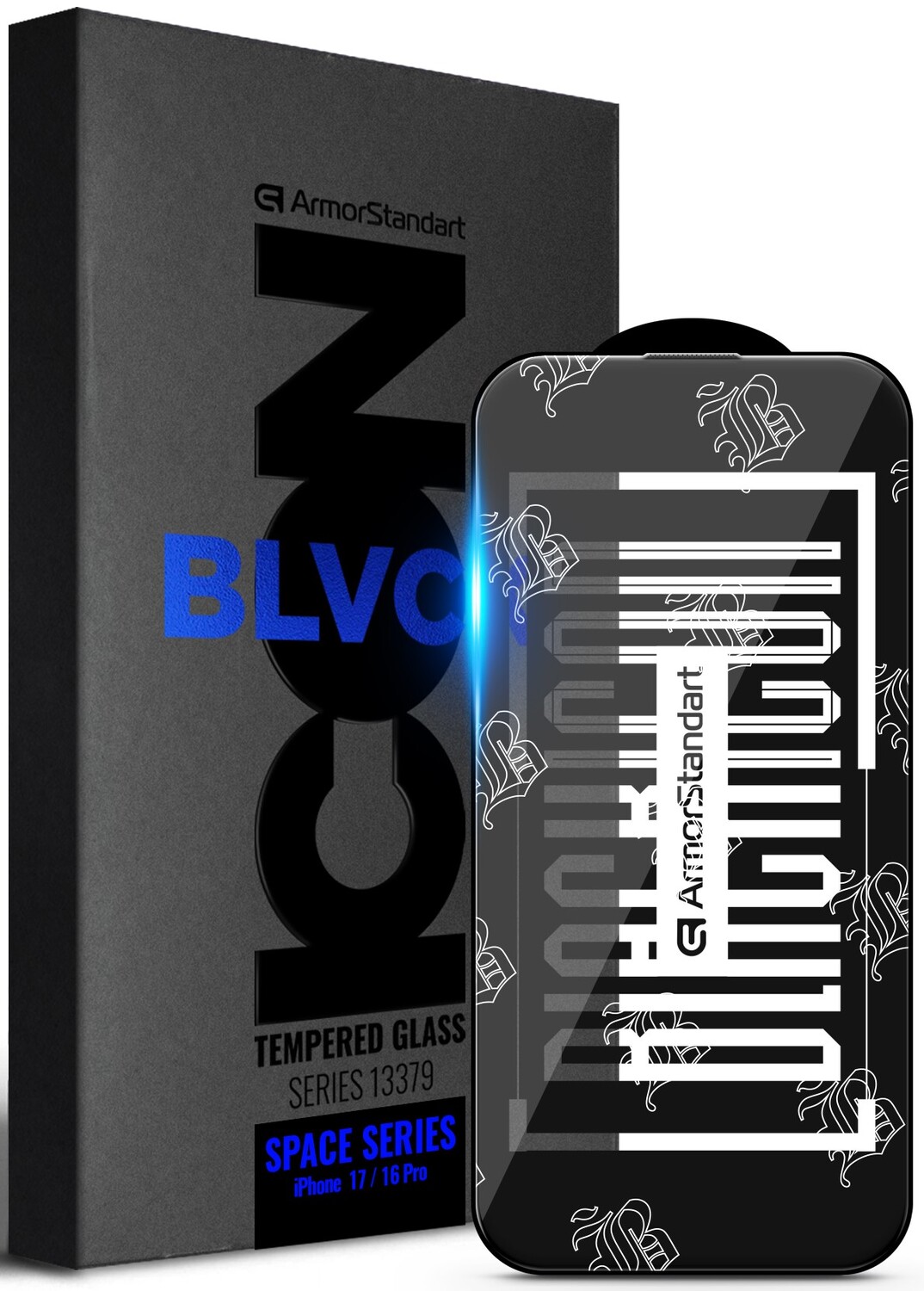 Захисне скло для смартфону Armorstandart Space Black Icon for Apple iPhone 17 / 16 Pro (ARM86386) - Фото 1