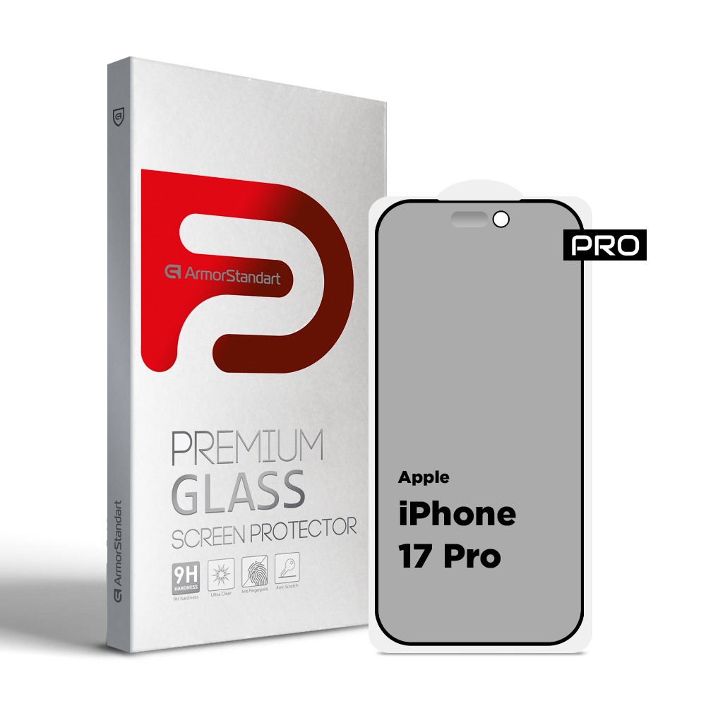Захисне скло для смартфону Armorstandart Pro Anti-spy Matte for Apple iPhone 17 Pro (ARM86418) - Фото 1