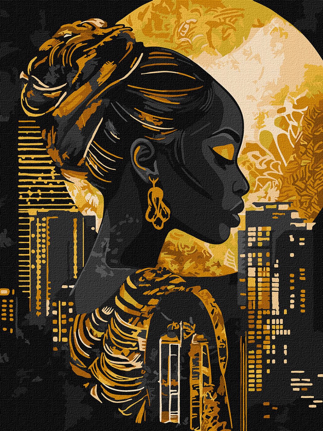 Картина за номерами Ideyka Золото ночі з фарбами металік extra 30х40 см (KHO8644) - Фото 1