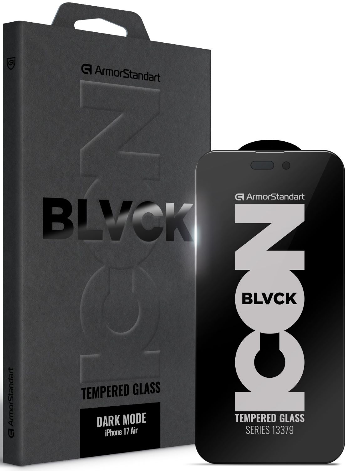 Защитное стекло для смартфона Armorstandart Dark Mode BI for Apple iPhone 17 Air (ARM86632) - Фото 1