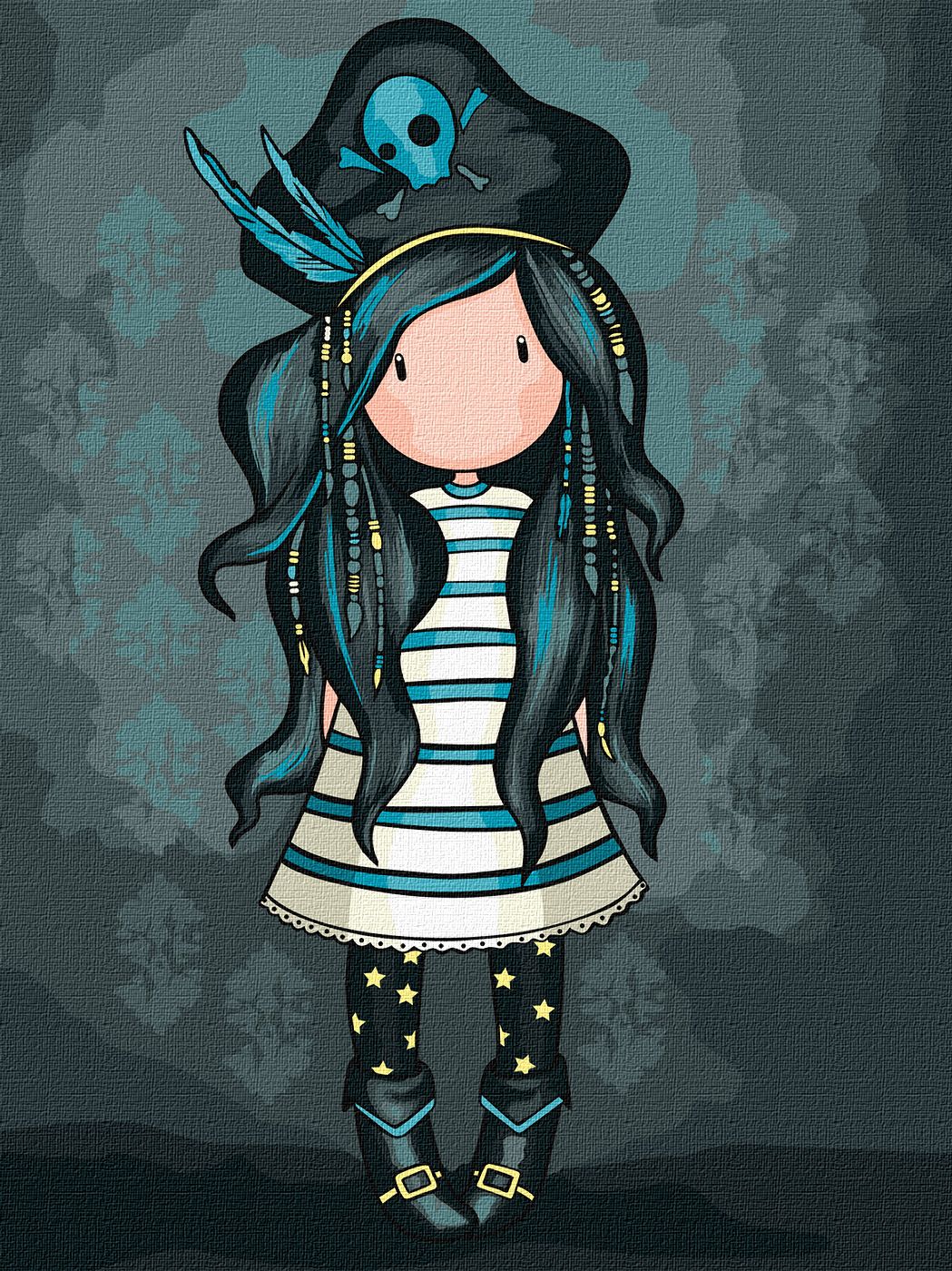 Картина по номерам Ideyka Black Pearl Santoro Gorjuss Collection 30х40 см (KHO8679) - Фото 1