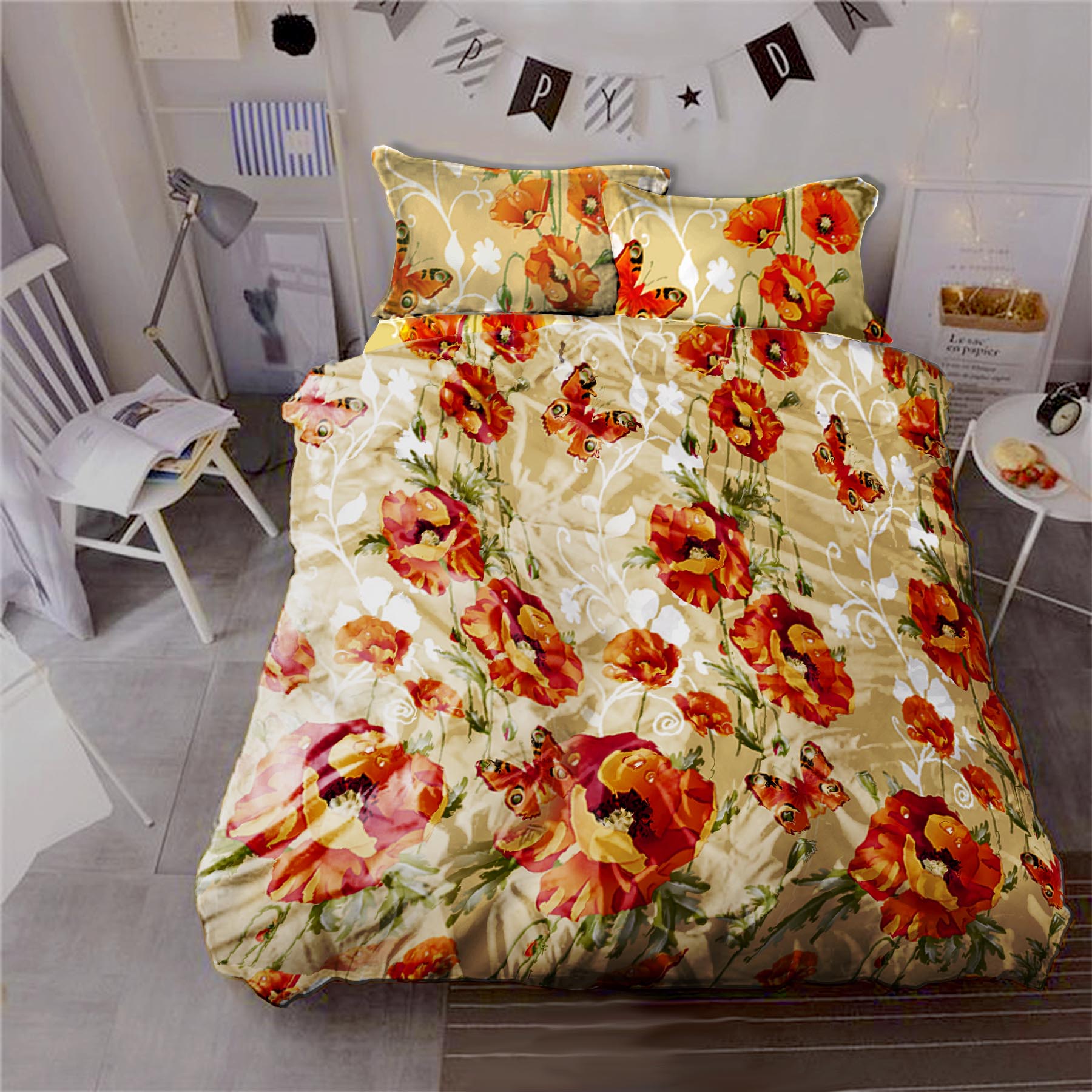 Купить Простынь полуторная Zastelli бязь 11275 Маки 145х210 Разноцветное (15215) - Фото 1 Простынь полуторная Zastelli бязь 11275 Маки 145х210 Разноцветное (15215) - Фото 1