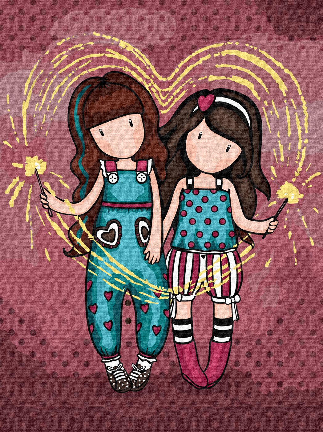 Картина по номерам Ideyka Fireworks Santoro Gorjuss Collection 30х40 см (KHO8681) - Фото 1