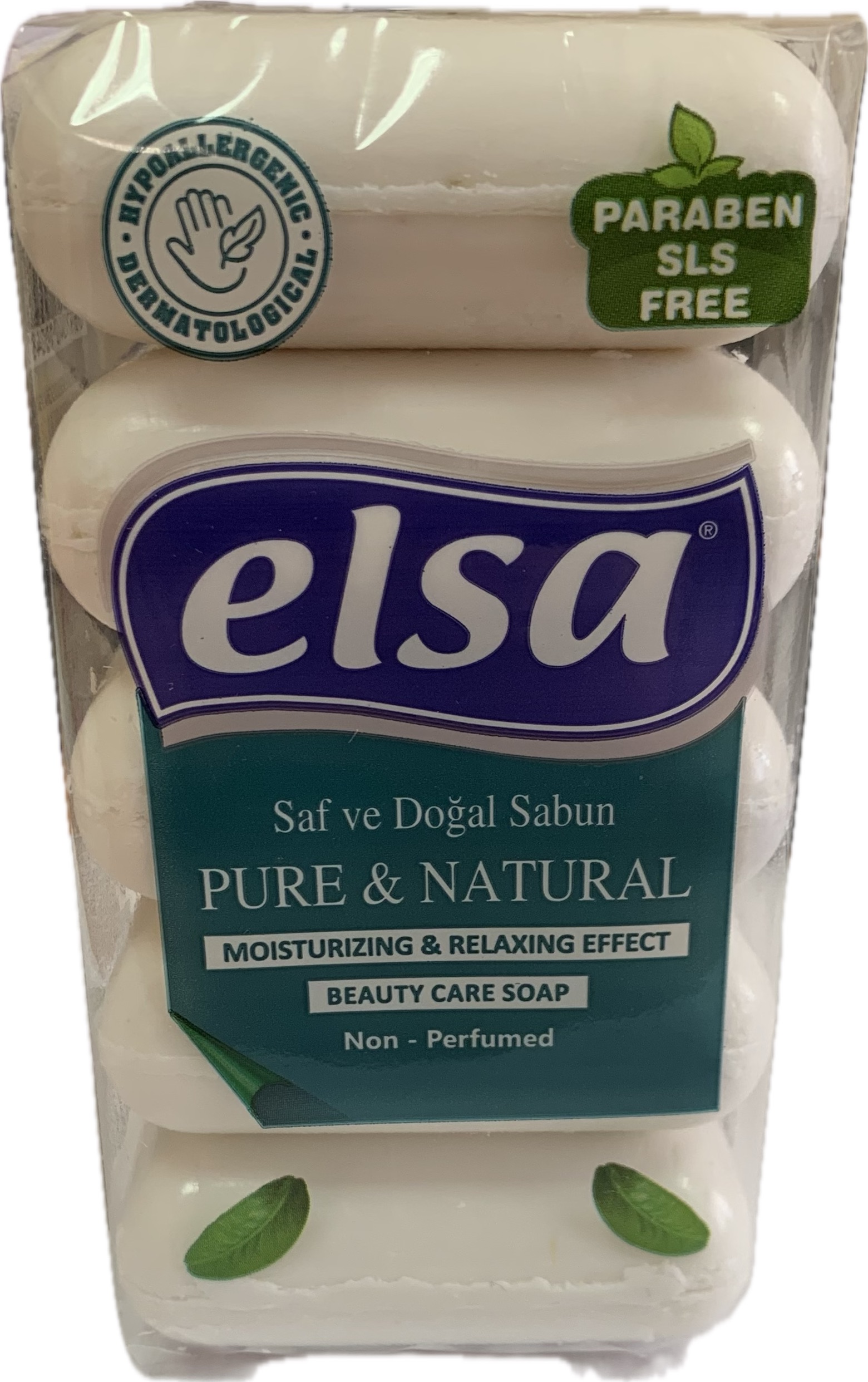Твердое мыло ELSA Pure&Natural 5х70г (8697040100481) - Фото 1