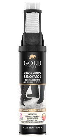 Краска для обуви Goldcare аэроз. для замши и нубука 250 мл черный (8697704012501) - Фото 1