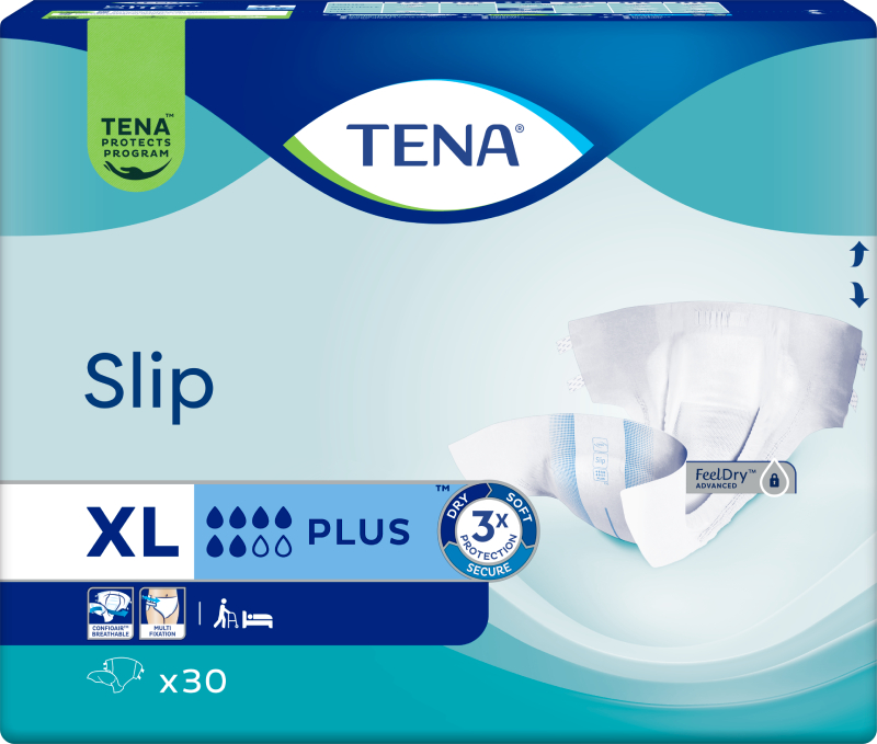 Одноразові підгузки Tena для дорослих Slip Plus XL 30 (8699114504539) - Фото 1