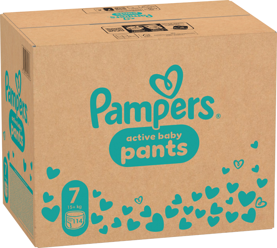 Одноразовые подгузники-трусики Pampers Active Baby Размер 7 (15+ кг), 114 шт. (80779062) - Фото 1