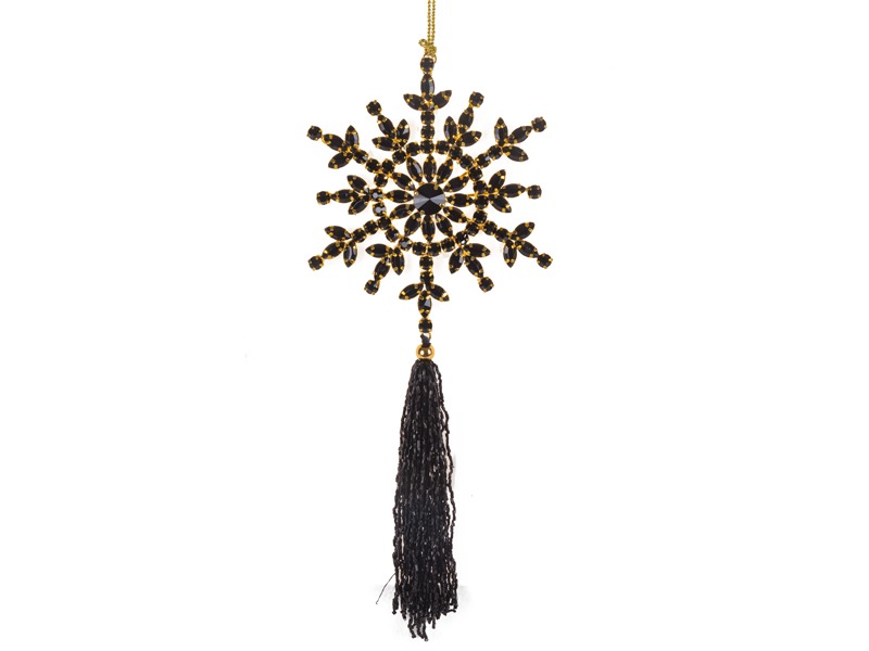 Ялинкова іграшка Lefard чорний 15 см + 18 см (877-074) - Фото 1