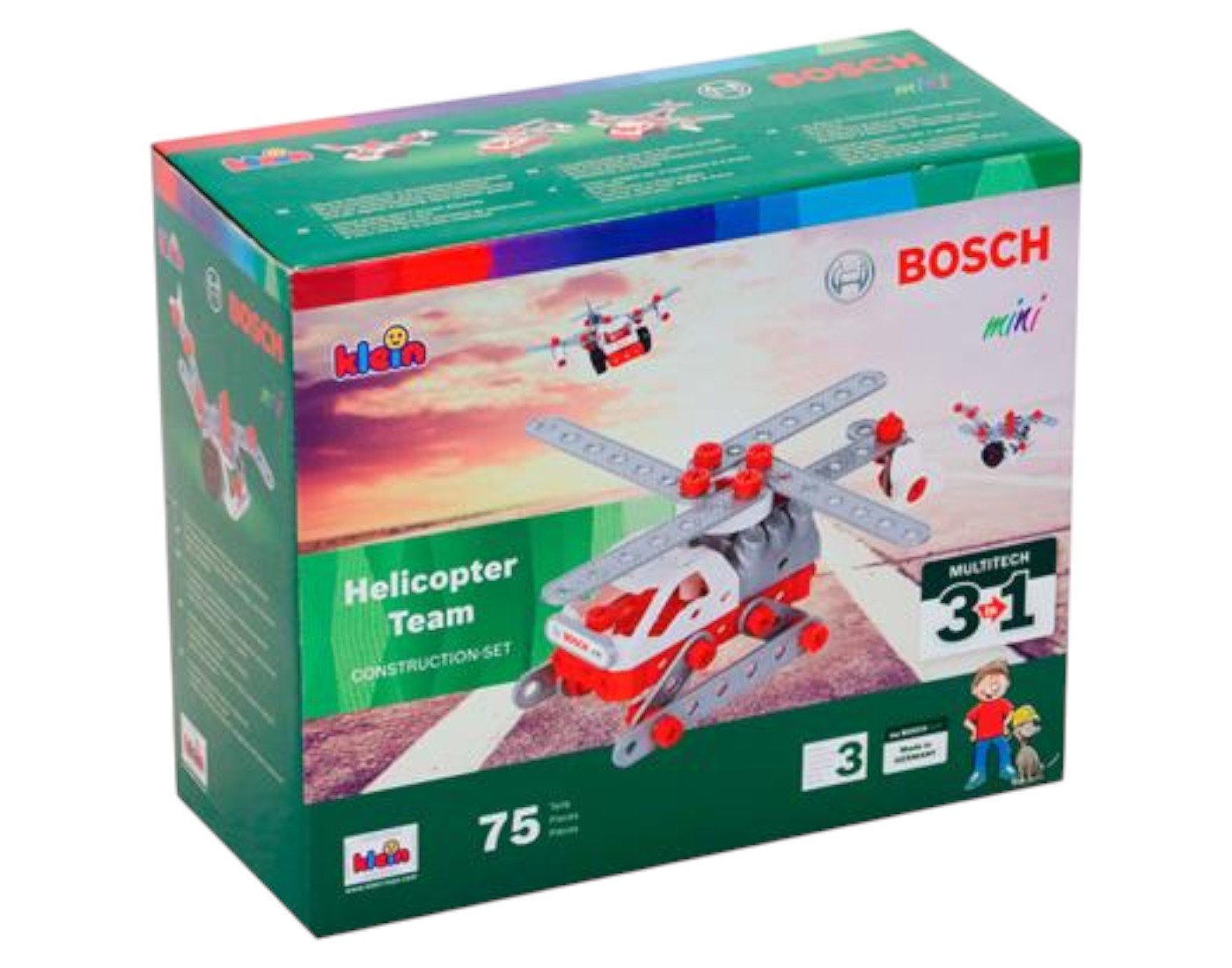 Пластиковый конструктор Klein Bosch Mini Команда вертолетов 3 в 1 (8791) - Фото 1