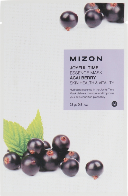 Маска для лица Mizon Joyful Time Essence Ягоды асаи 23 мл (8809663752408) - Фото 1