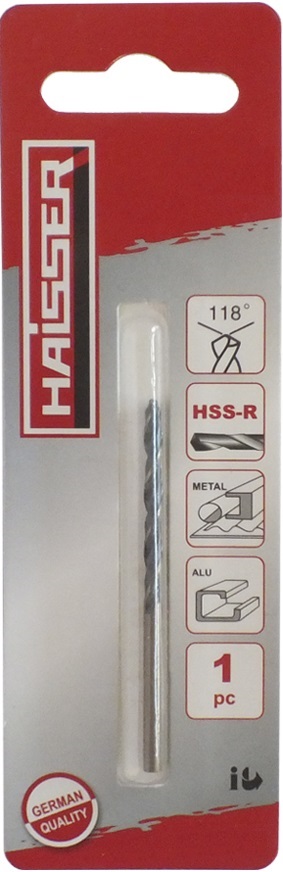 Сверло Haisser 4.8х52х86мм HSS-R ц/х ср. с. (DIN 338) - Фото 1