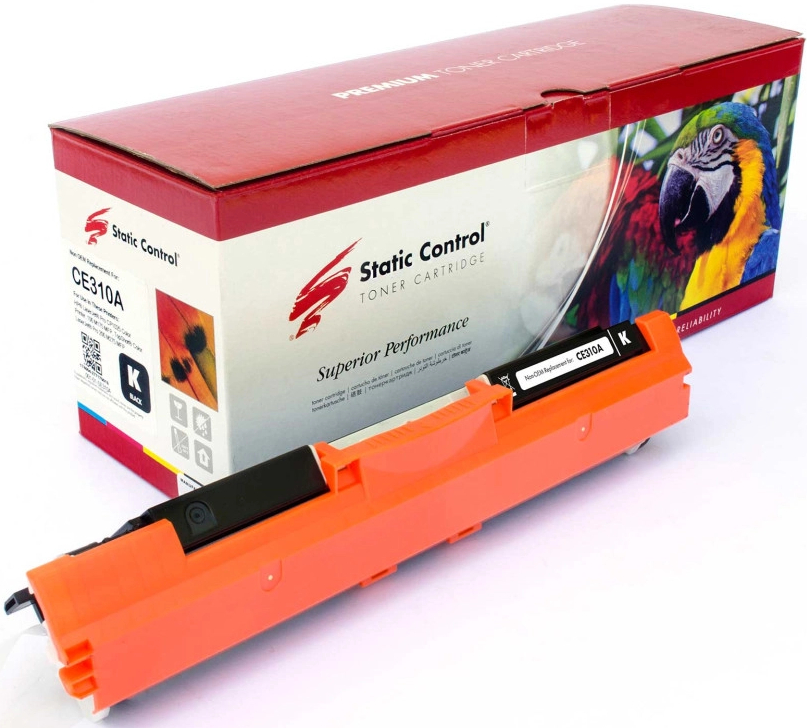 Картридж-тонер Static Control Parrot совместимый аналог HP CE310A (126A)/CF350A (130A), Canon 729 black (002-01-VU310A) - Фото 1