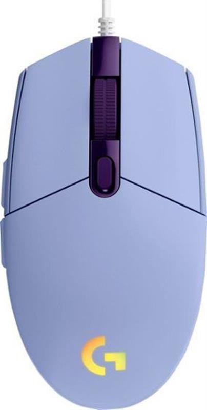 Мышь проводная игровая Logitech G102 Lightsync (910-005854) Lilac USB - Фото 1