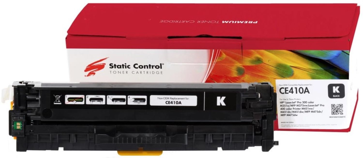 Картридж-тонер Static Control Parrot совместимый аналог HP CE410A (305A) black (002-01-LE410A) - Фото 1
