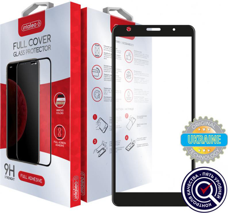 Защитное стекло для смартфона Intaleo for ZTE Blade L8 Full Glue Black (1283126504709) - Фото 1