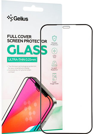 Защитное стекло для смартфона Gelius Full Cover Ultra-Thin 0.25mm for iPhone 12 Black (88702) - Фото 1
