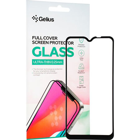 Защитное стекло для смартфона Gelius Full Cover Ultra-Thin 0.25mm for Samsung A107 (A10s) Black (88706) - Фото 1