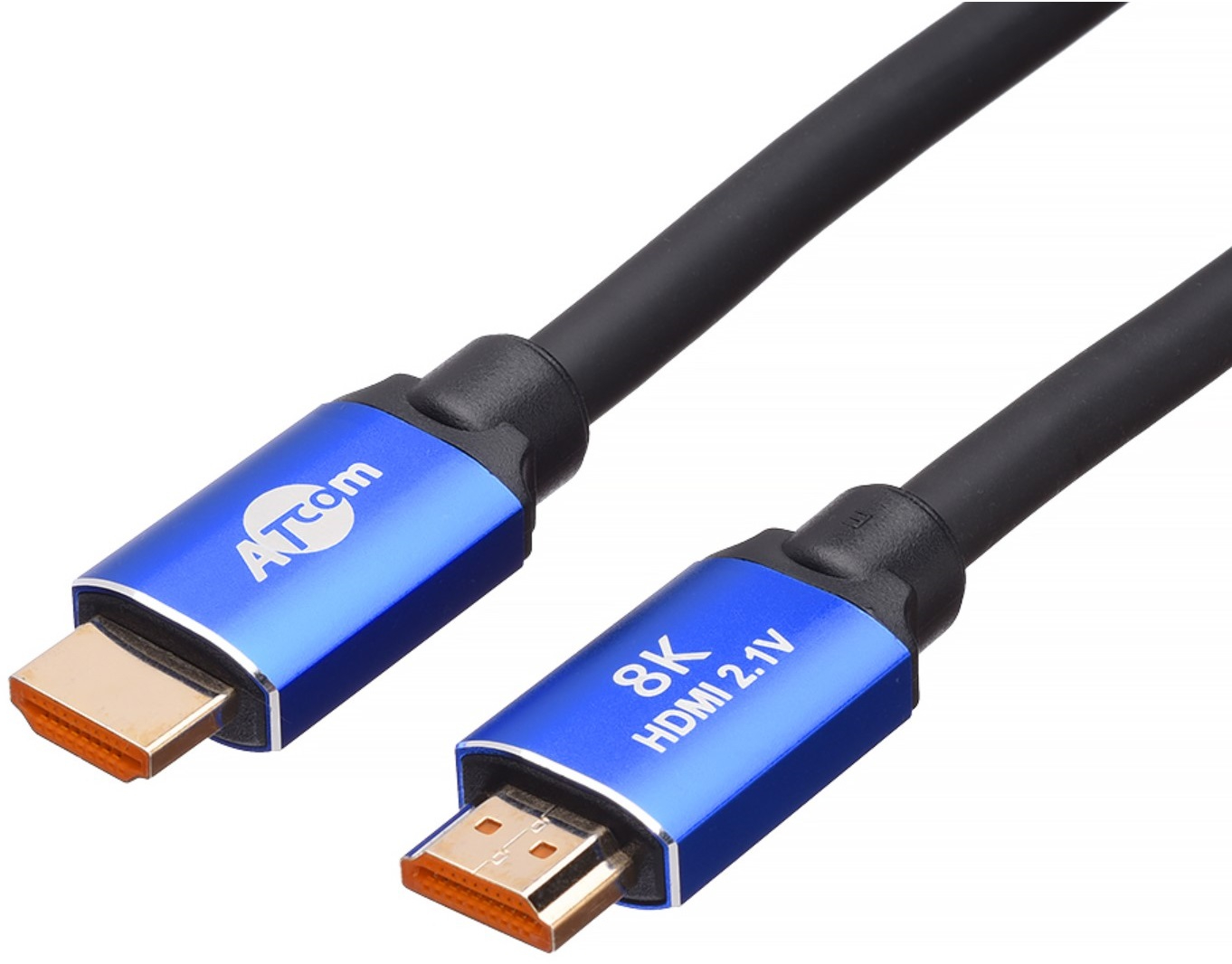Кабель HDMI Atcom HDMI - HDMI V 2.1 (M/M), Real 8K 48Gbps, 1 м, Black/Blue (88801) - Фото 1