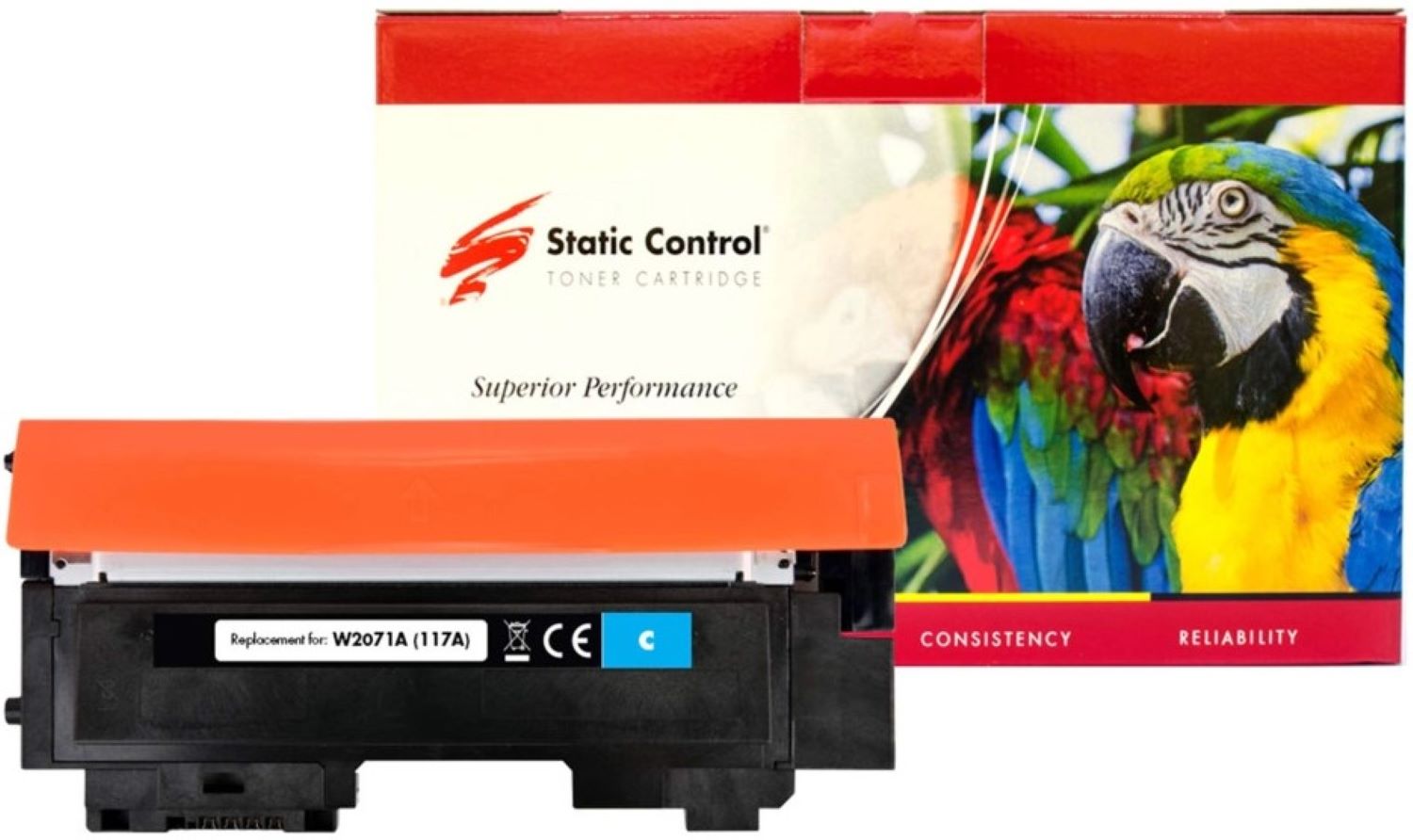 Картридж-тонер Static Control Parrot совместимый аналог HP W2071A (117A) cyan (002-01-S2071APB) - Фото 1