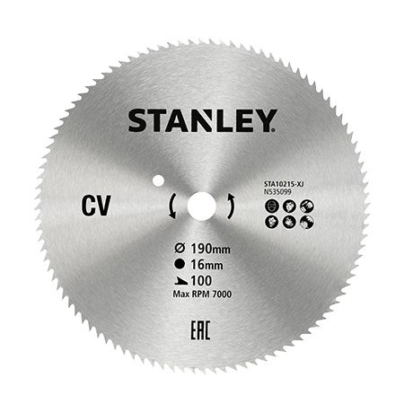 Диск пильний Stanley FATMAX 190 х 16 мм (STA15370) - Фото 1