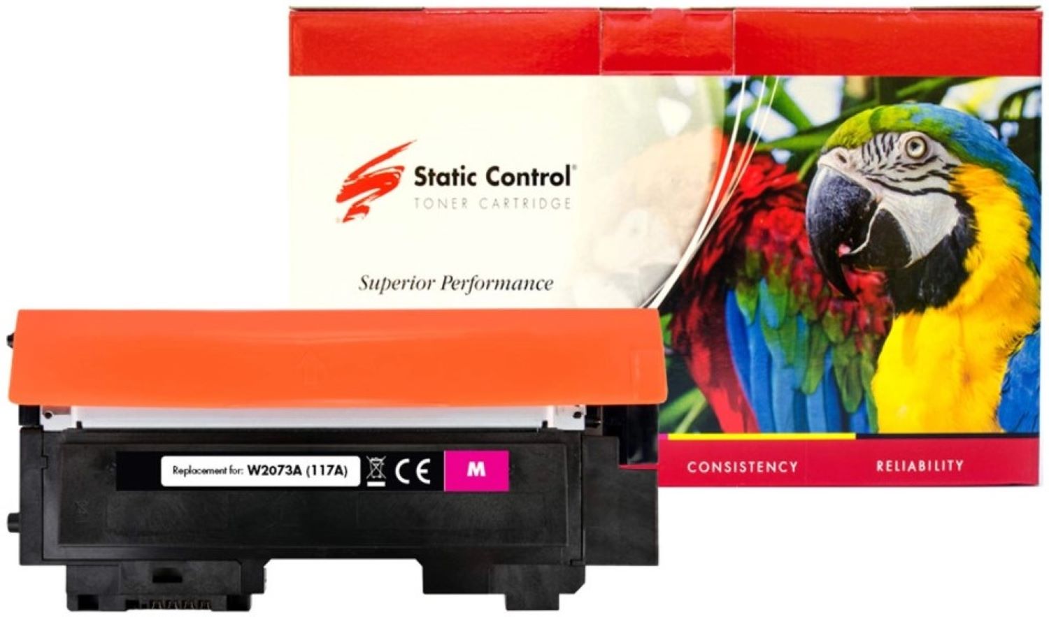 Картридж-тонер Static Control Parrot совместимый аналог HP W2073A (117A) magenta (002-01-S2073APB) - Фото 1