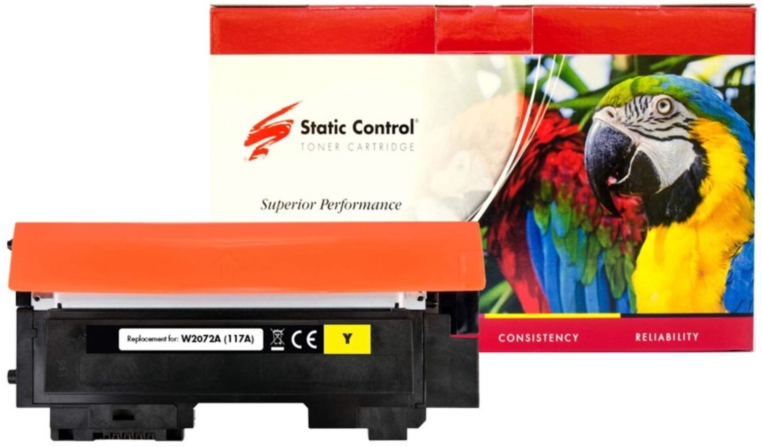 Картридж-тонер Static Control Parrot совместимый аналог HP W2072A (117A) yellow (002-01-S2072APB) - Фото 1