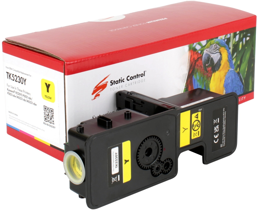 Картридж-тонер Static Control Parrot совместимый аналог Kyocera TK-5230Y yellow (002-08-S5230Y) - Фото 1