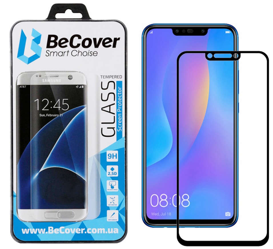 Защитное стекло для смартфона BeCover for Huawei P Smart+ Black (702570) - Фото 1