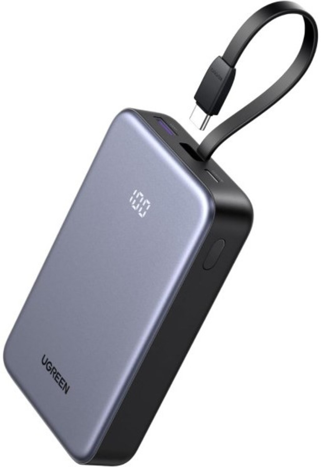 Купити Батарея мобільна UGREEN 20000mAh 20W PD3.0/QC3.0, USB-A,USB-С IN/OUT, with build Type-C cable PB505 Gray (45762) - Фото 1 Батарея мобільна UGREEN 20000mAh 20W PD3.0/QC3.0, USB-A,USB-С IN/OUT, with build Type-C cable PB505 Gray (45762) - Фото 1