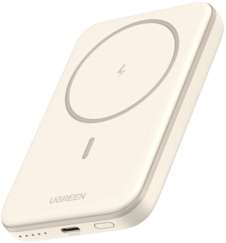 Купити Батарея мобільна UGREEN Magnetic Wireless 5000 mAh 15W USB-C In/Out PB560 White (25207) - Фото 1 Батарея мобільна UGREEN Magnetic Wireless 5000 mAh 15W USB-C In/Out PB560 White (25207) - Фото 1