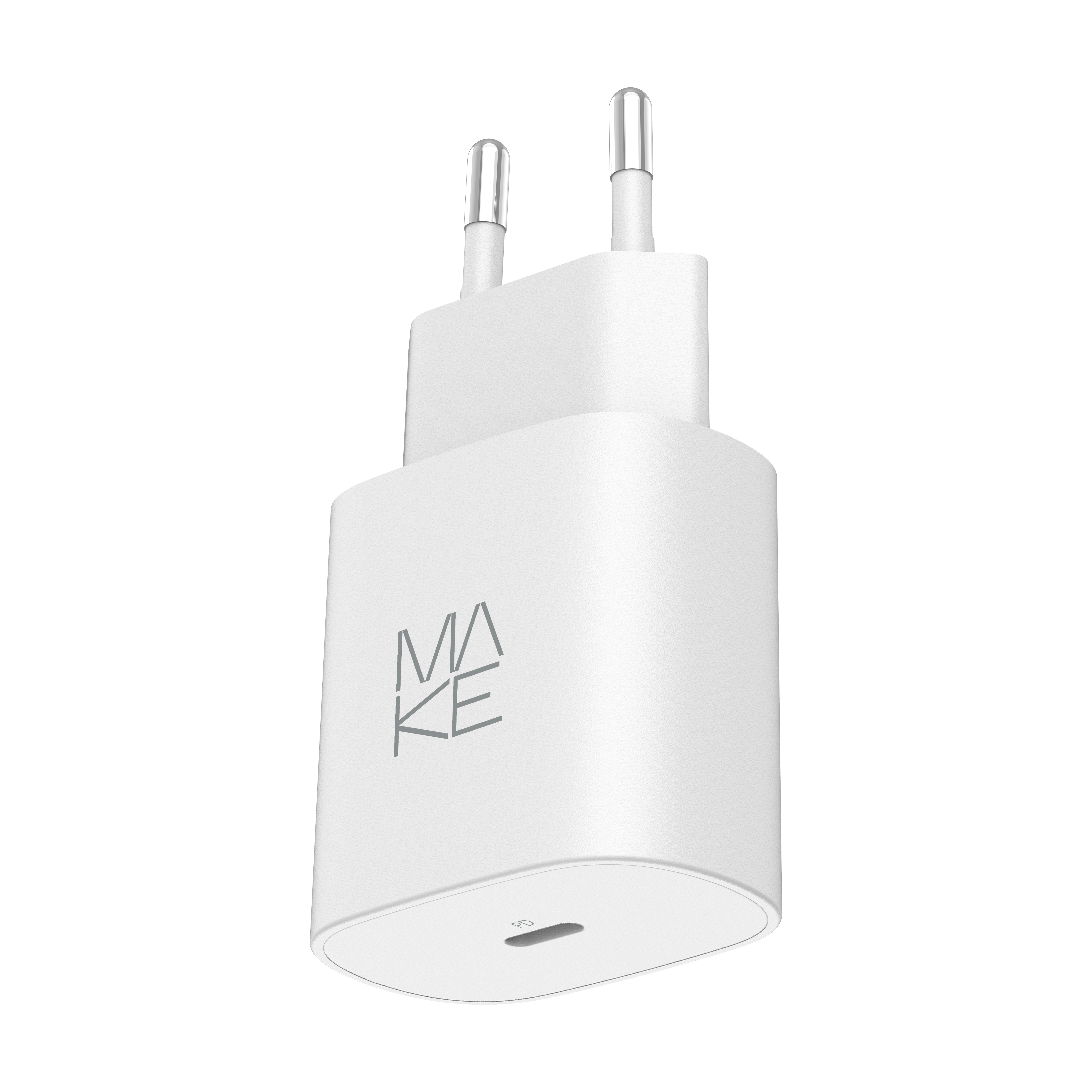 Сетевое зарядное устройство MAKE 25W GaN PD White (MCW-2511WH) - Фото 1