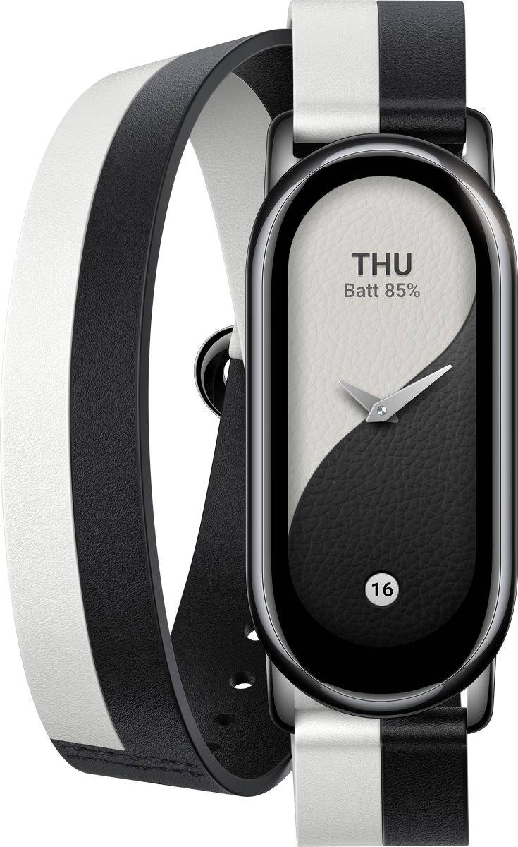 Ремешок для фитнес-браслета Xiaomi Smart Band 8 Strap Black White - Фото 1