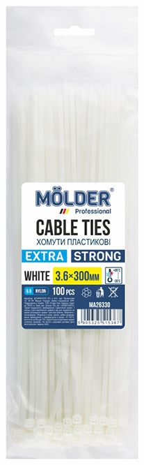 Набір хомутів Molder 3,6x300 (MA26330) - Фото 1