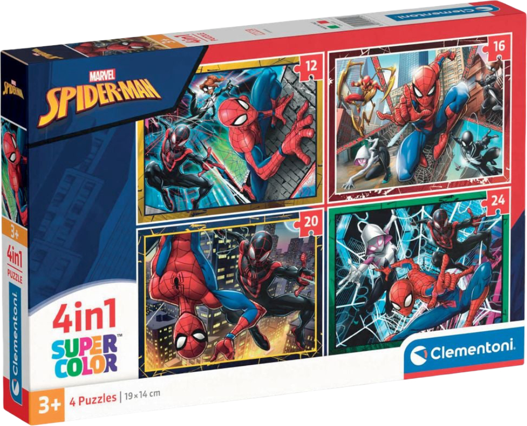 Купити Пазли (3-4 роки) Clementoni Spider-Man 12,16,20 та 24 ел. (21515) - Фото 1 Пазли (3-4 роки) Clementoni Spider-Man 12,16,20 та 24 ел. (21515) - Фото 1