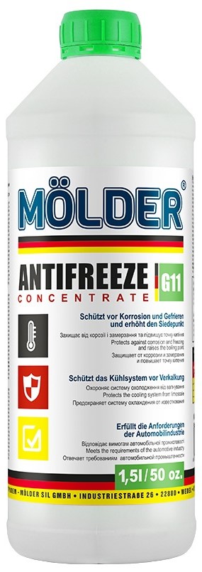 Антифриз Molder концентрат зелений 1,5 л (UKF-015-G11GRN) - Фото 1