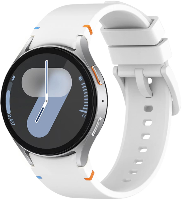 Ремешок для смарт-часов BeCover Ribbed Tape for Samsung Galaxy Watch (20mm) 3 41mm/4 40mm-44mm/5 40-44mm/6 40-44mm/7 40-44mm White (712063) - Фото 1