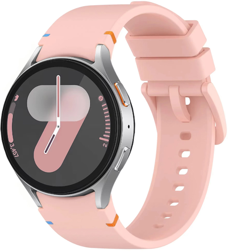 Ремешок для смарт-часов BeCover Ribbed Tape for Samsung Galaxy Watch (20mm) 3 41mm/4 40mm-44mm/5 40-44mm/6 40-44mm/7 40-44mm Pink (712059) - Фото 1