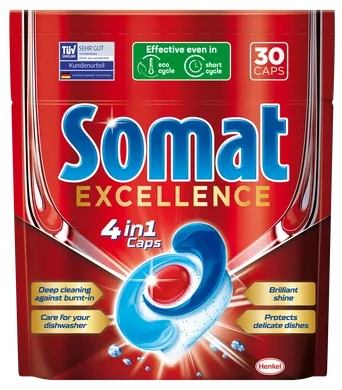 Таблетка для посудомийної машини Somat Exellence 30шт - Фото 1